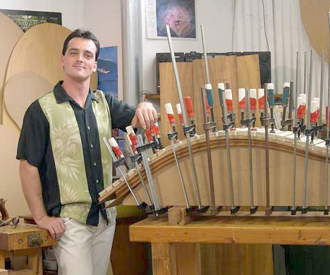 Robert Lippoth with his furnishing tools