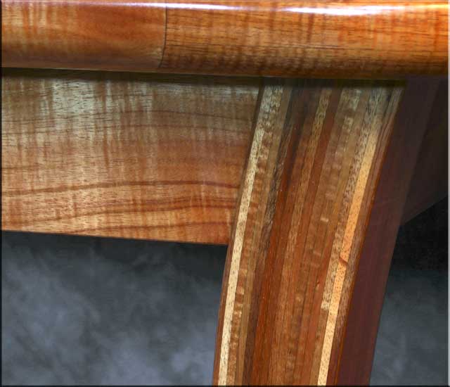 Closeup shot of the corner of Extension Table